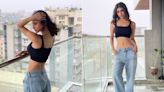 Mouni Roy Kept It Casual Chic In A Crop Top And Jeans To Receive "Whispers From The Sky"