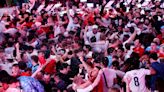 Watch as England fans gather at Boxpark Wembley for historic Euro 2024 final vs Spain