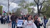 Dozens of Bates College students protest outside Rep. Golden's home over war in Gaza