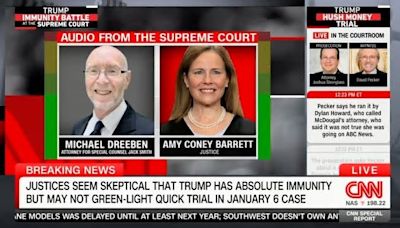 Trump’s legal battles get split-screen treatment on TV as country watches cases collide