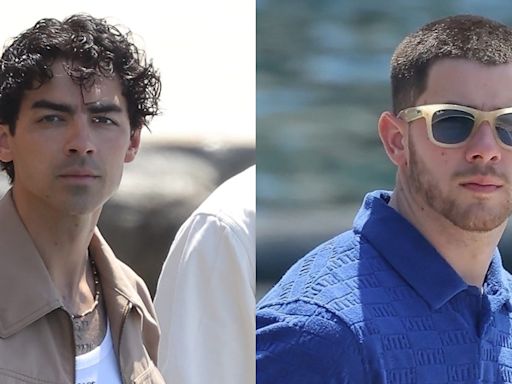 Joe & Nick Jonas Exit Their Hotel After amfAR Gala Performances During Cannes Film Festival