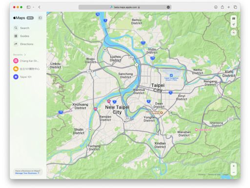 Apple 地圖網頁版正式登場！瀏覽器就能快速檢視、跨系統使用更方便