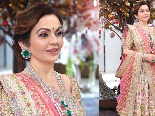 Nita Ambani Exudes Elegance in Ivory Manish Malhotra Lehenga for the Grand Garba Night - News18