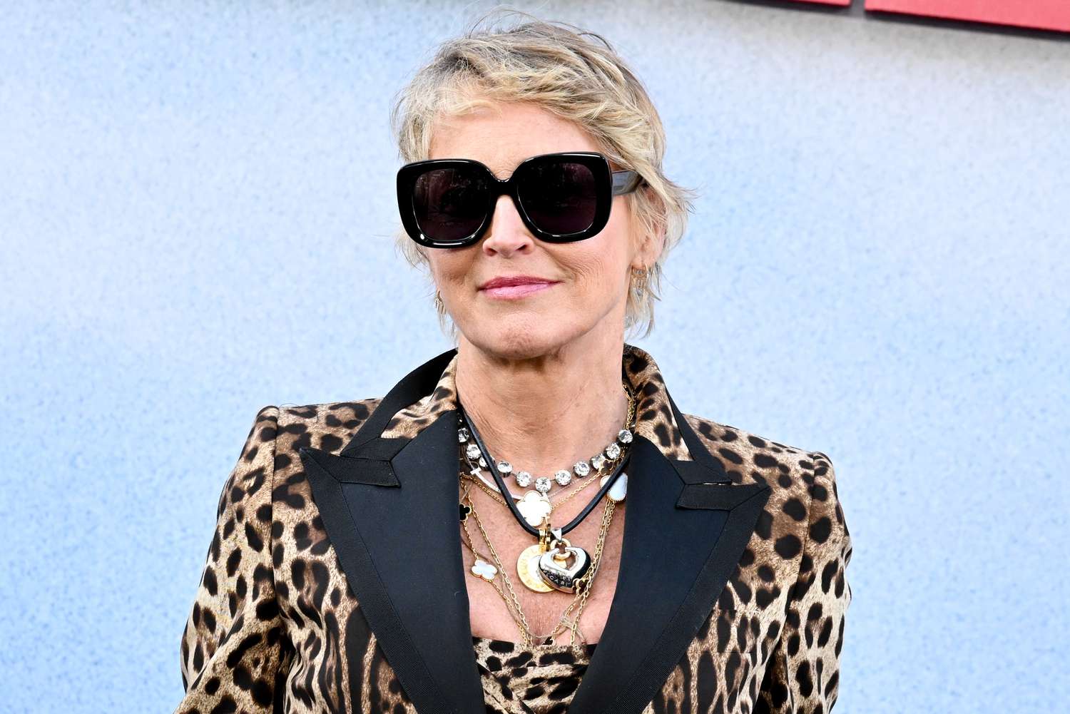 Sharon Stone Mixes Cheetah Speed with Biker Look at 'The Bikeriders' Premiere