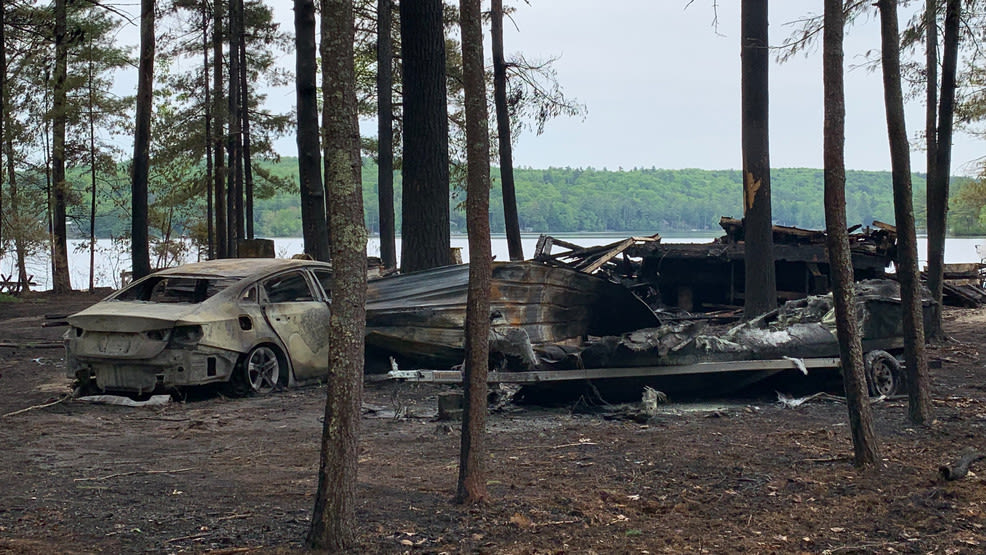 Debris on ground caused fire at Little Sebago Lake to spread in minutes, investigators say