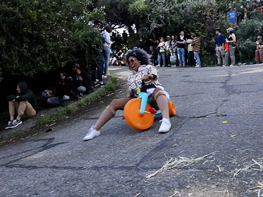 Bring your own big wheel and let the good times roll down San Francisco's "crookedest" street