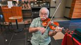 Pleasant music at the airport and a great firehouse chef