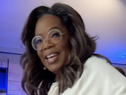 Awkward moment Oprah interrupts Meghan Markle's speech