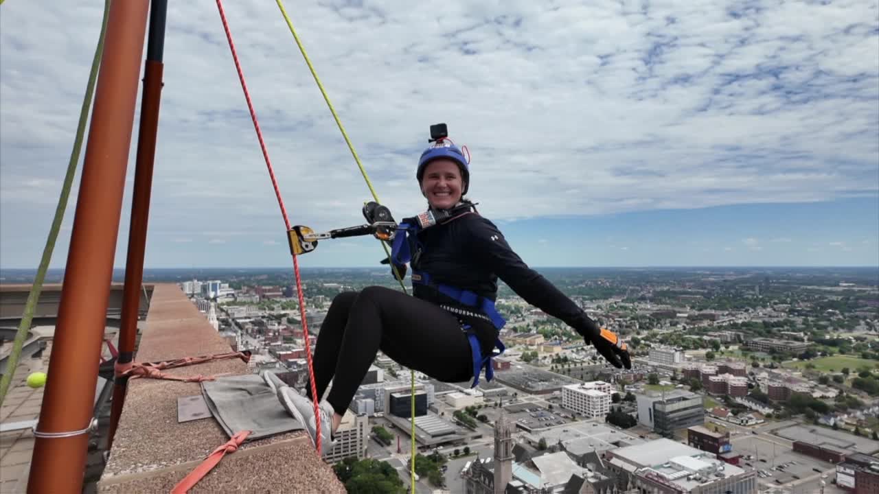 'It's terrific': Thrill seekers go 'Over The Edge' of Buffalo's tallest building for a good cause