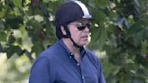 Prince Andrew appears pensive while riding in Windsor