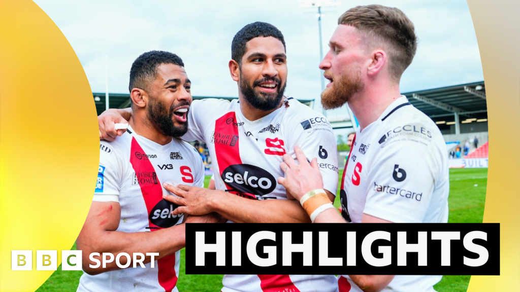 Watch highlights as Salford beat Warrington with late penalty try