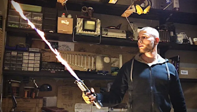 YouTuber creates world's first retractable lightsaber that can cut through steel