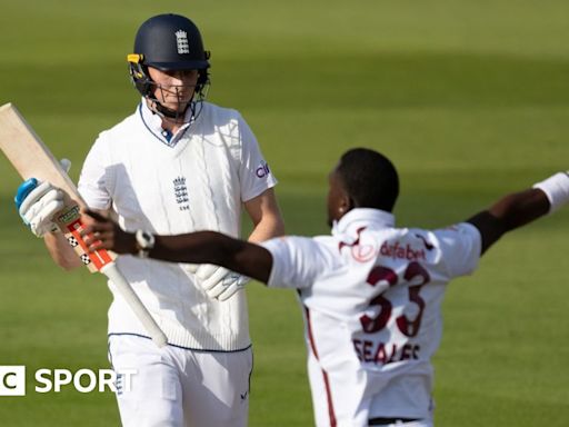 England v West Indies: Gus Atkinson takes 4-67 but hosts lose three late wickets to surrender initiative
