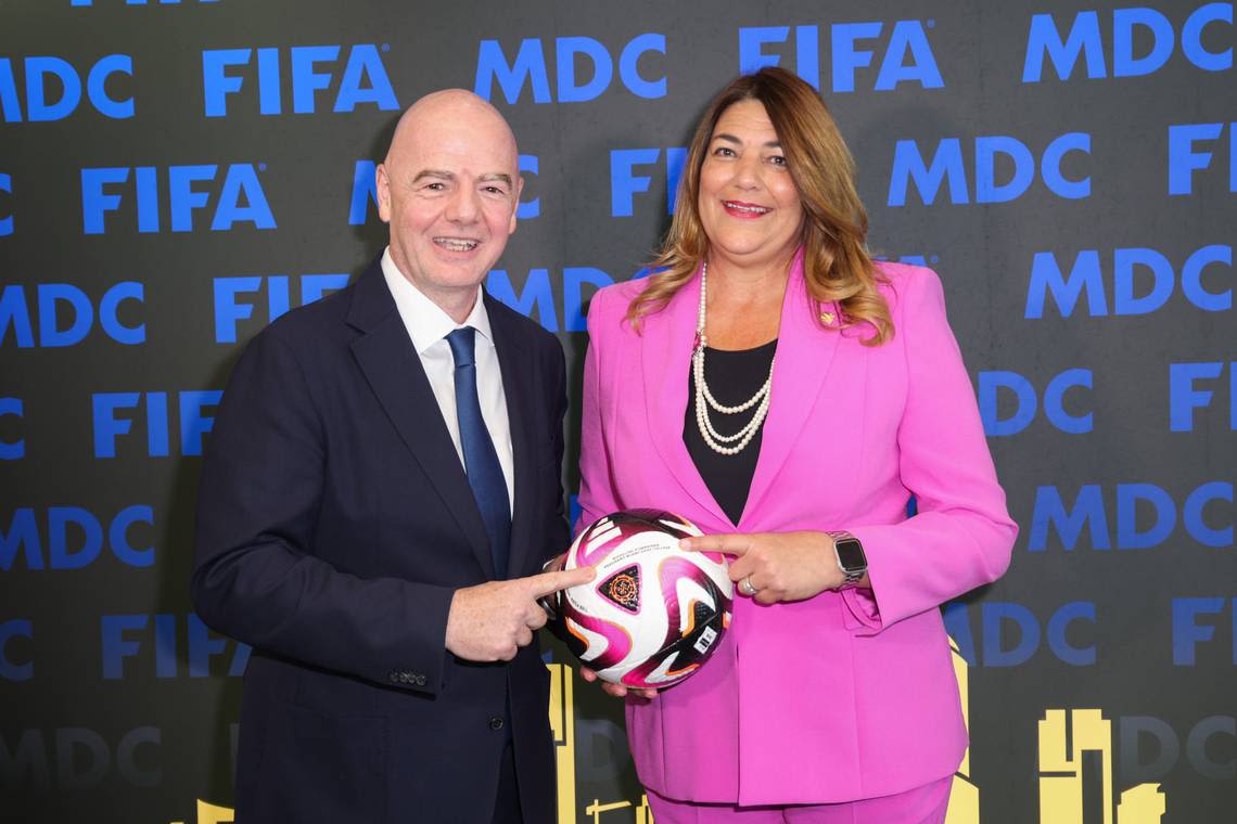 FIFA president Infantino was in Miami to announce partnership with Miami Dade College