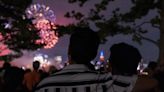 Fireworks light up the skies across the US as Americans endure searing heat to celebrate July Fourth