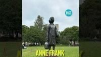 Anne Frank Statue in Amsterdam Defaced with 'Gaza' Graffiti