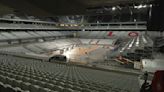 JO 2024: le stade Pierre-Mauroy à Villeneuve-d'Ascq se transforme pour les matchs de basket et de handball