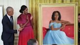 Michelle Obama’s portrait features her in gown by Jason Wu, who designed her inaugural celebration dresses