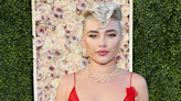 Florence Pugh Frees the Nip in a See-Through Red Dress at the 2024 Golden Globes