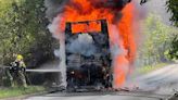 Bordon: Passengers flee burning double-decker bus