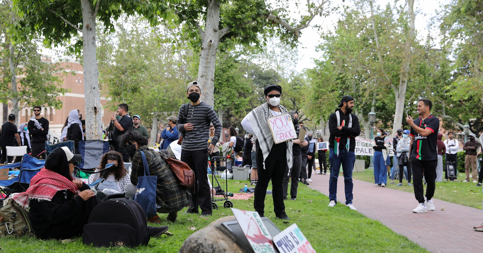 Gaza protests grow at US colleges, thousands demonstrate in Brooklyn