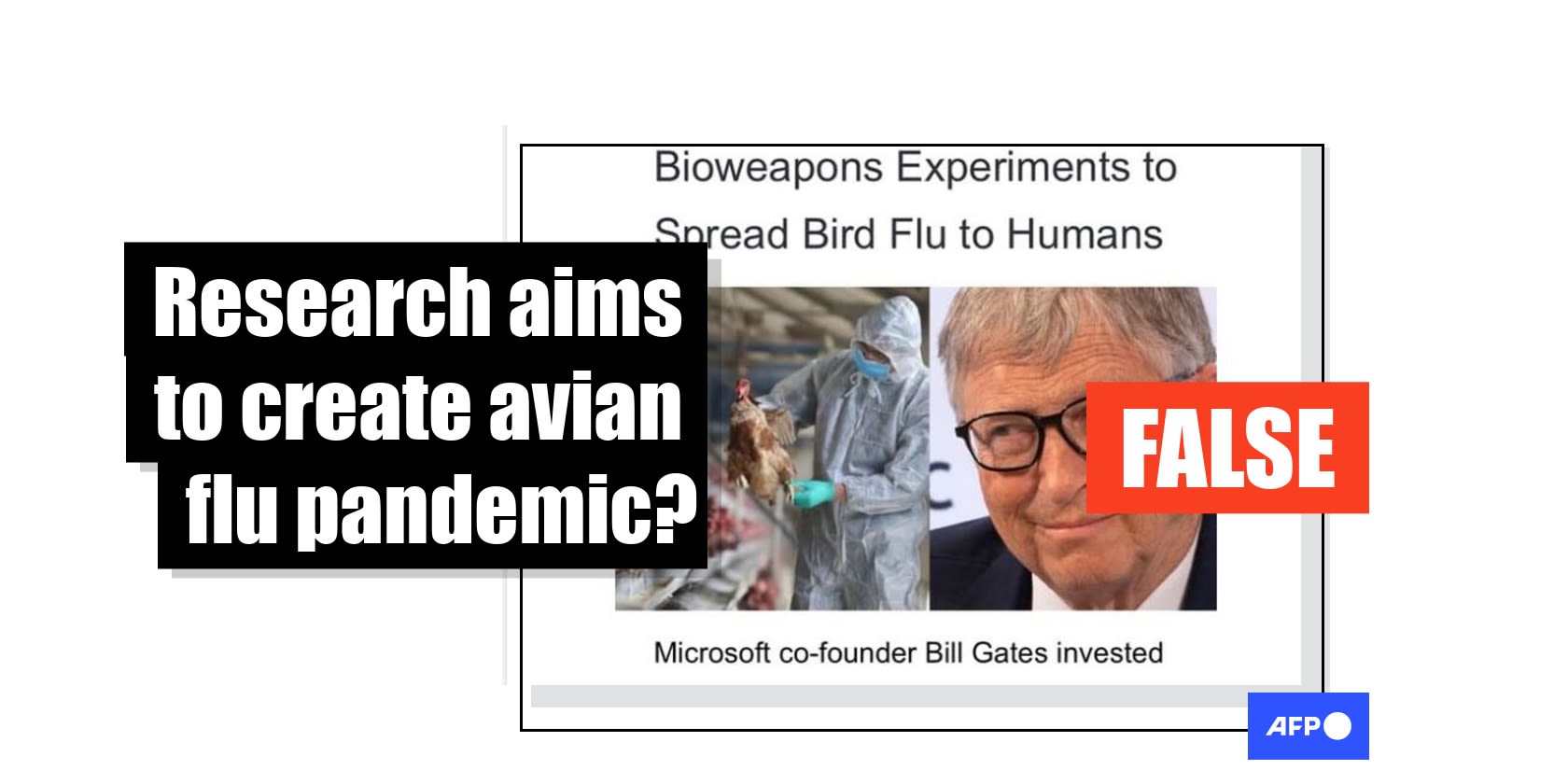 Bird flu claims targeting Bill Gates feed conspiracy theories