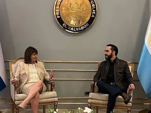 Patricia Bullrich se reunió con Nayib Bukele en el El Salvador y lanzó críticas al kirchnerismo