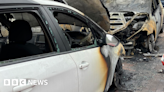 Cars damaged by fire near Holywood exchange health club