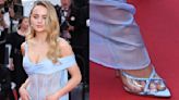 Joey King Shines In Sheer Blue Gown & Custom Gianvito Rossi Pumps at the Cannes Film Festival