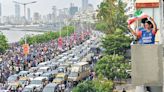 T20 World Cup: As Team India returns home, fans present on road, trees, rooftops