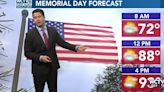 Dry for Sunday with a few Memorial Day showers possible