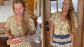 Woman hoping for Greece holiday gets egg apron as birthday gift from multimillionaire husband. Viral video