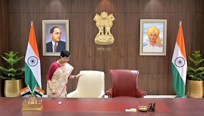 Atishi takes charge, sits next to empty chair used by former CM Kejriwal