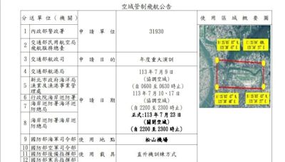 全台反空機降大操演 漢光40號松山機場將管制