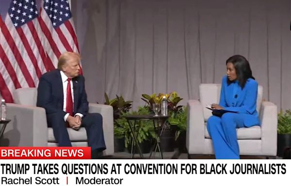 Donald Trump calls ABC s Rachel Scott nasty, hostile, accuses her of being late at Black journalists convention