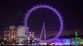 Landmarks illuminated purple to mark Holocaust Memorial Day