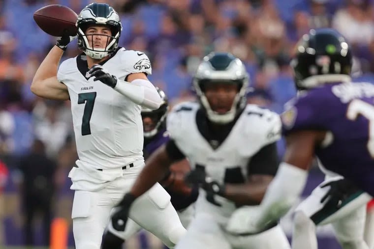 Eagles-Ravens analysis: Jalen Hurts sat as Kenny Pickett started and Jake Elliott’s do-over was the game-winner