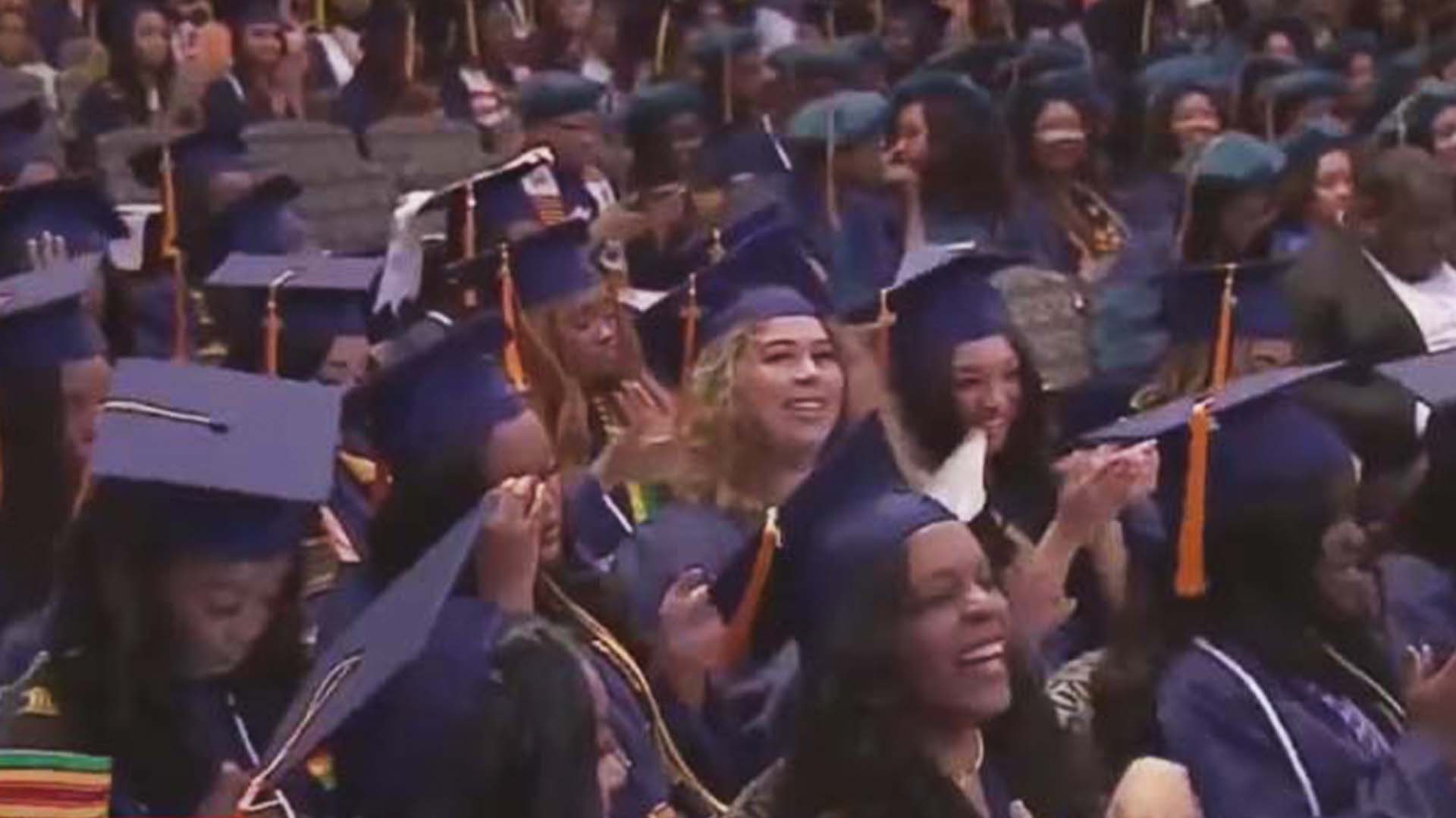 Moment furious relatives rage after being locked out of Howard U graduation