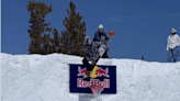 Gravity-Defying Thrill: Snowboarder Sinks Epic Basketball Shot Mid-Air