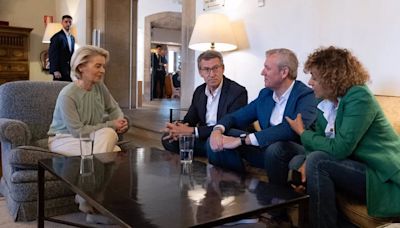 Ursula von der Leyen mantiene en Santiago un encuentro con Alberto Núñez Feijóo y otros dirigentes populares