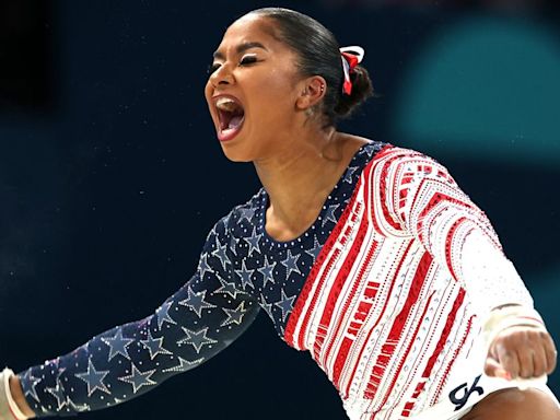 Jordan Chiles Makes The Coolest Gesture Of The Night In U.S. Gymnastics Team Win