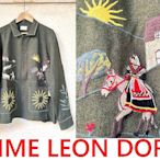 BLACK全新 Aime Leone Dore 滿版刺繡民族風LOGO獵裝外套