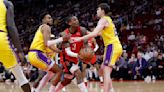 Short-handed Lakers fall short against Western Conference-worst Rockets