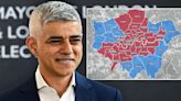 Map reveals how London voted in mayoral race as Sadiq Khan takes third win