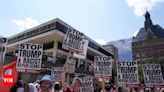 Protesters rally peacefully at GOP convention for abortion and immigrant rights, end to war in Gaza - Times of India