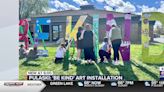 Pulaski Middle School students create a unique art installment all about kindness