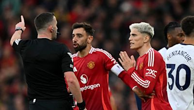 Manchester United win appeal against Bruno Fernandes red card on grounds of ‘wrongful dismissal’