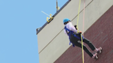 Rappelling down Lancaster County hotel for a good cause