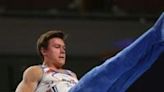 Brody Malone competes on the parallel bars on the way to the men's all-around title at the US Gymnastics Championships