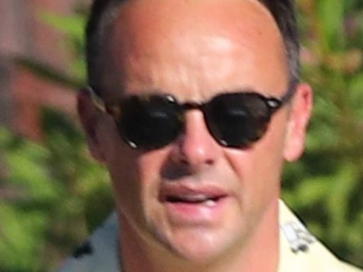 Ant McPartlin enjoys a sunny stroll with wife Anne Marie and their son